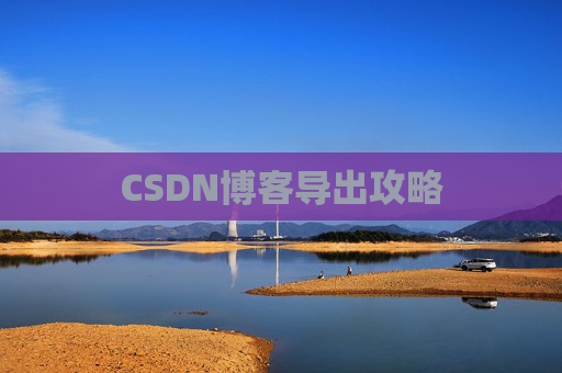 CSDN博客导出攻略 CSDN博客导出攻略